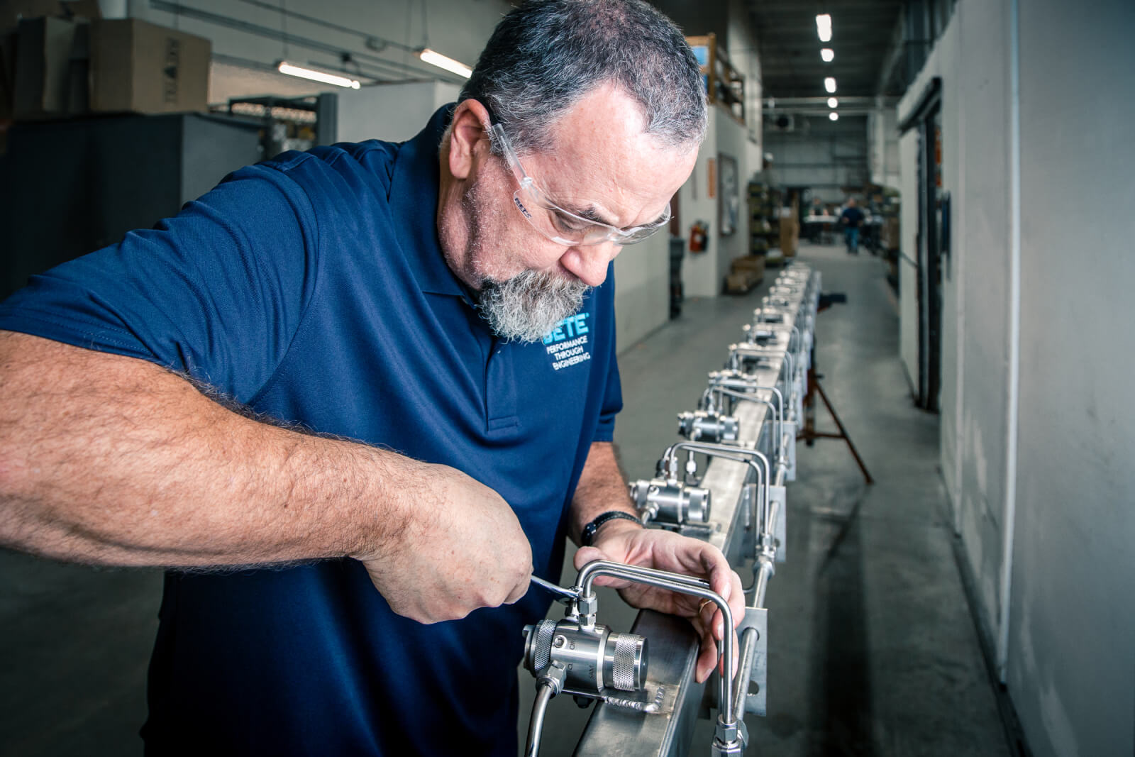 Detail of BETE Custom Spray Fabrications Assembly.