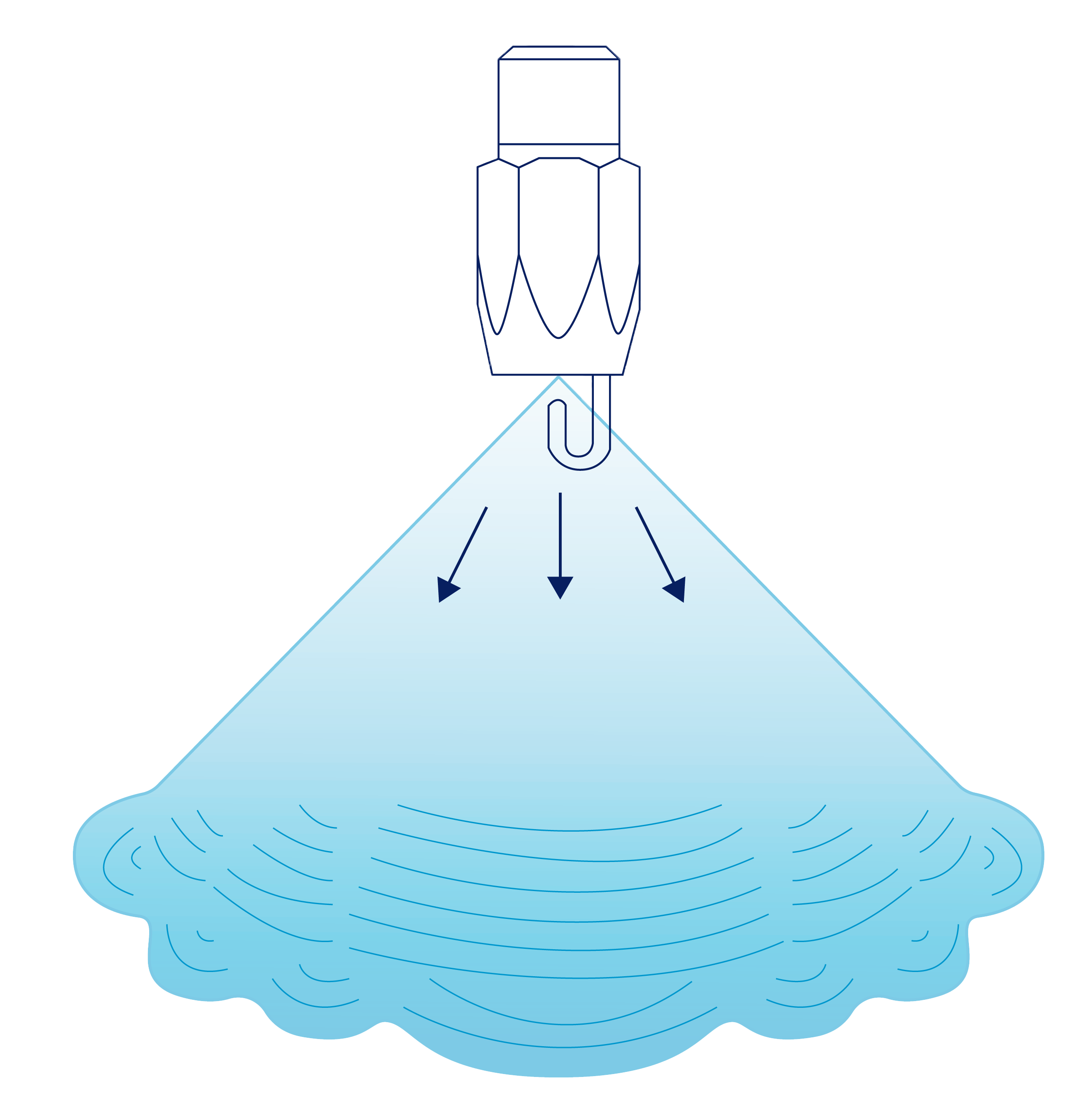 Illustration of an impingement nozzle.