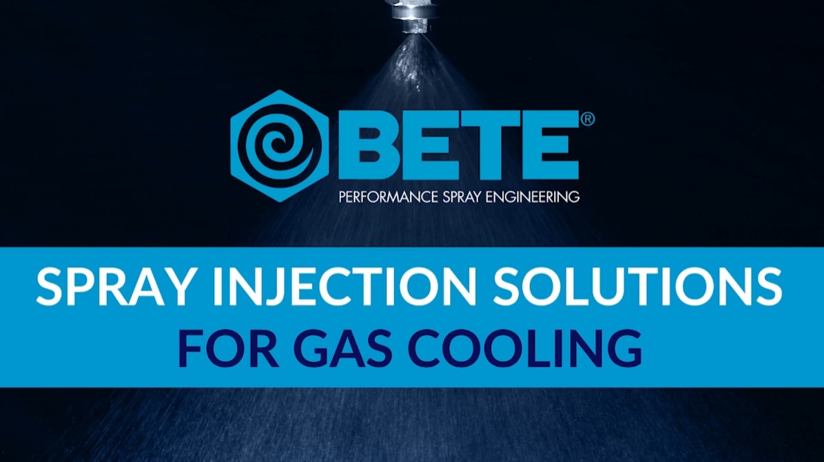 A title image for a video about spray injection solutions for gas cooling.