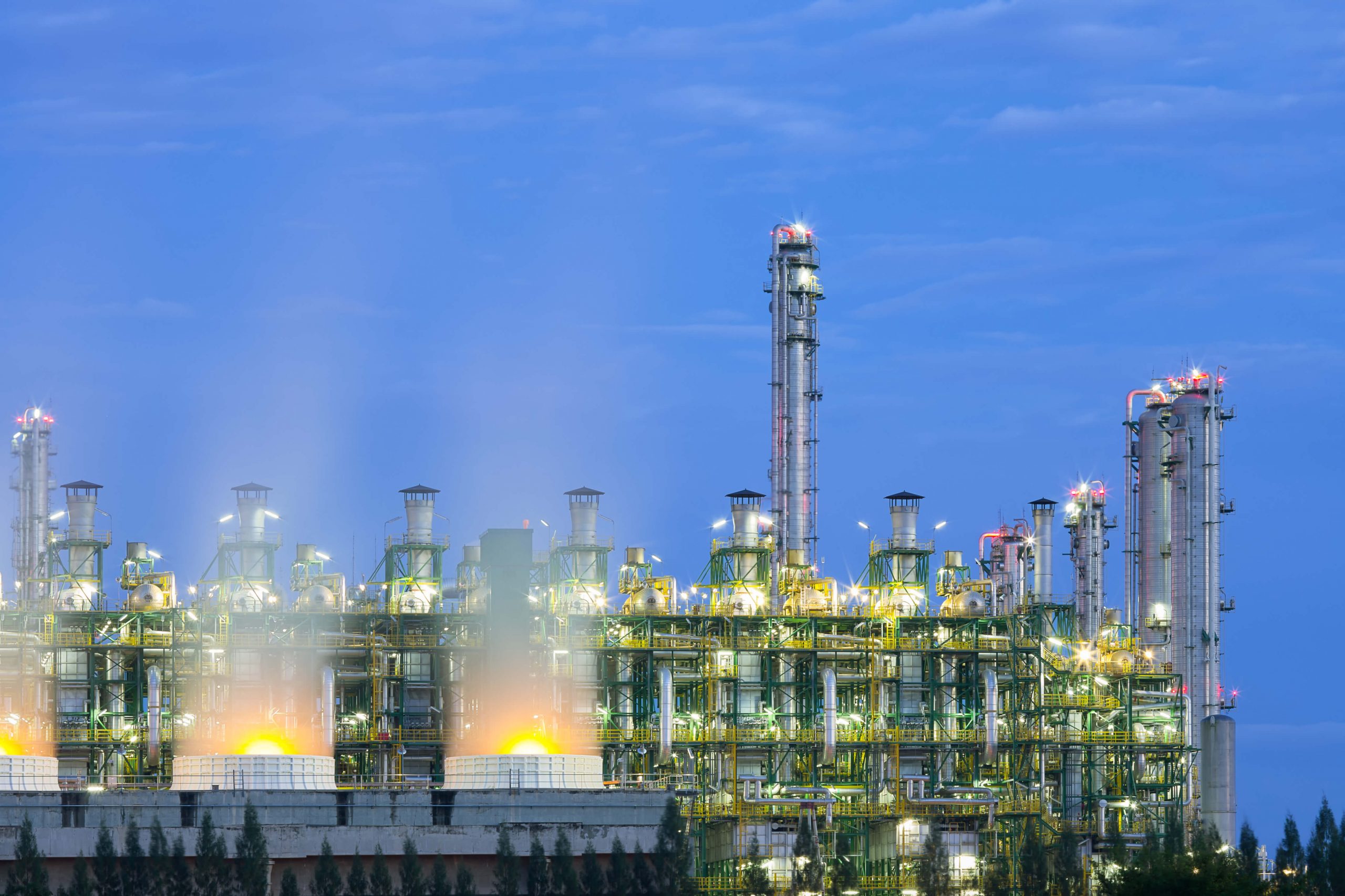 Detail of Industry plant twilight