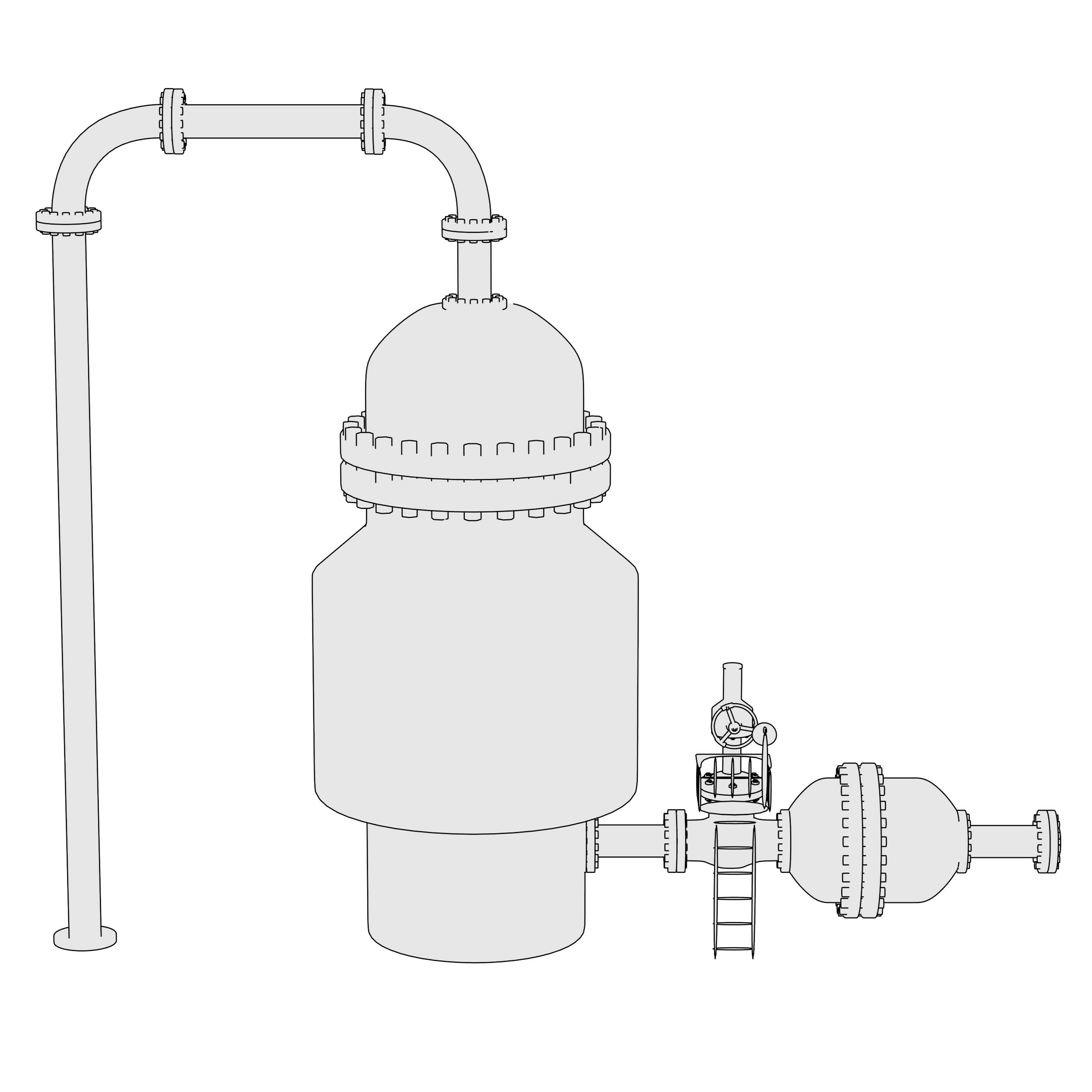 Illustration of a Vacuum Distillation System